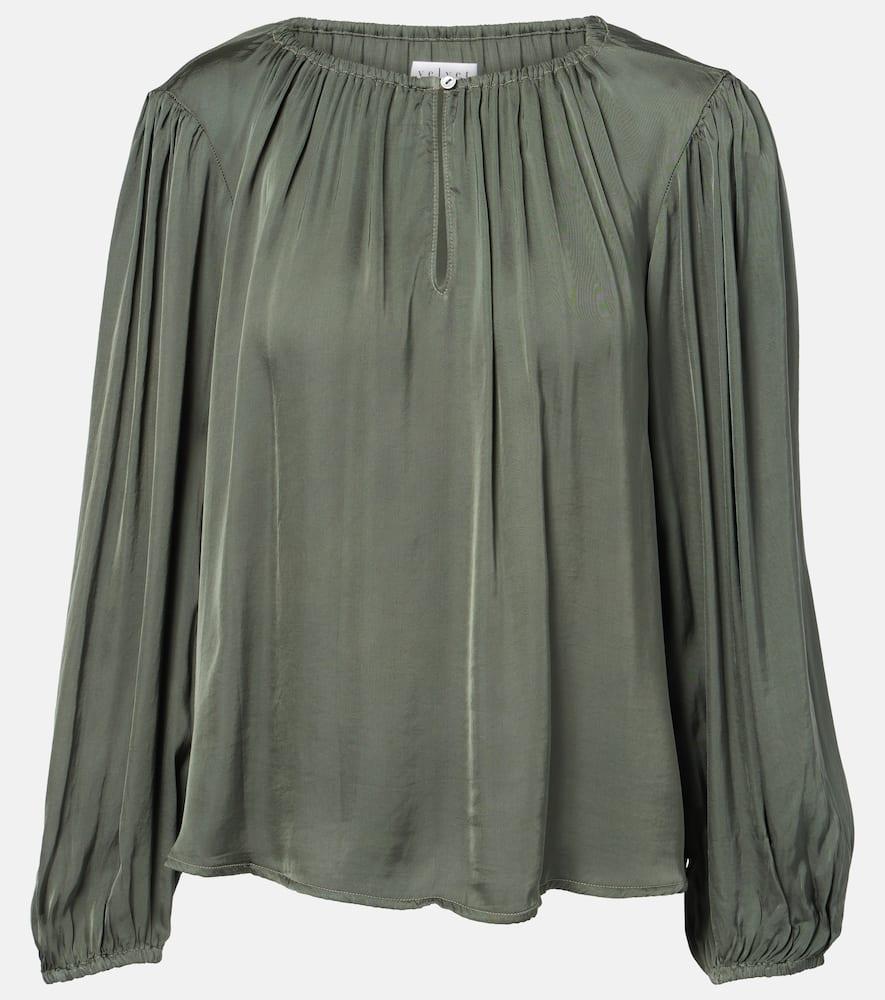 velvet riona satin blouse
