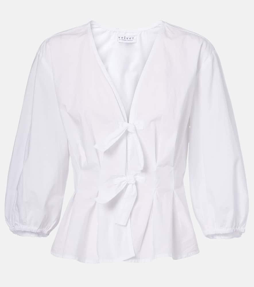 velvet riri cotton poplin blouse