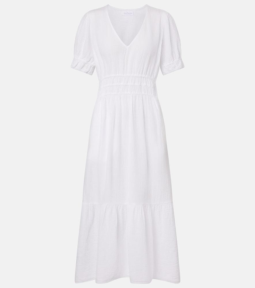 velvet rivelle cotton gauze midi dress
