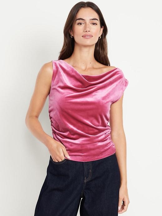 velvet ruched top