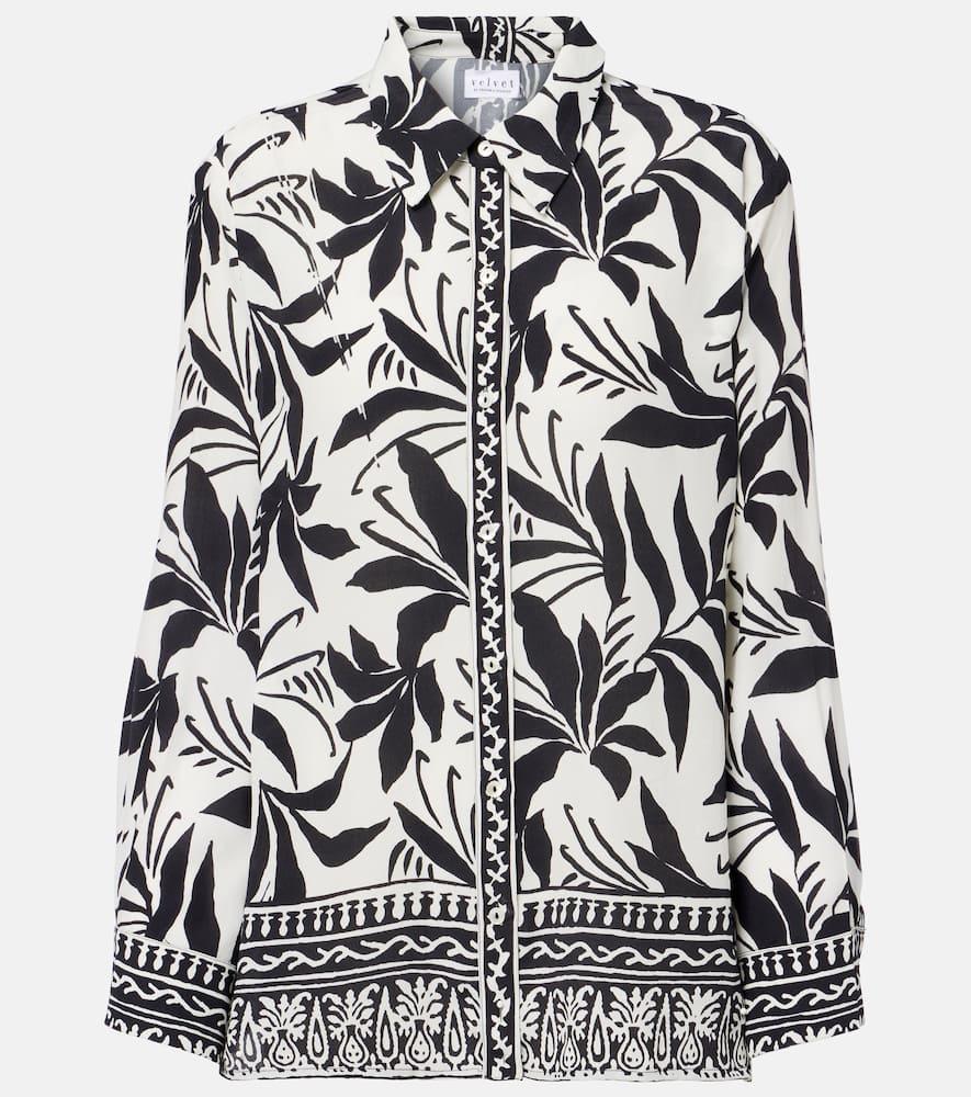 velvet sienna printed shirt