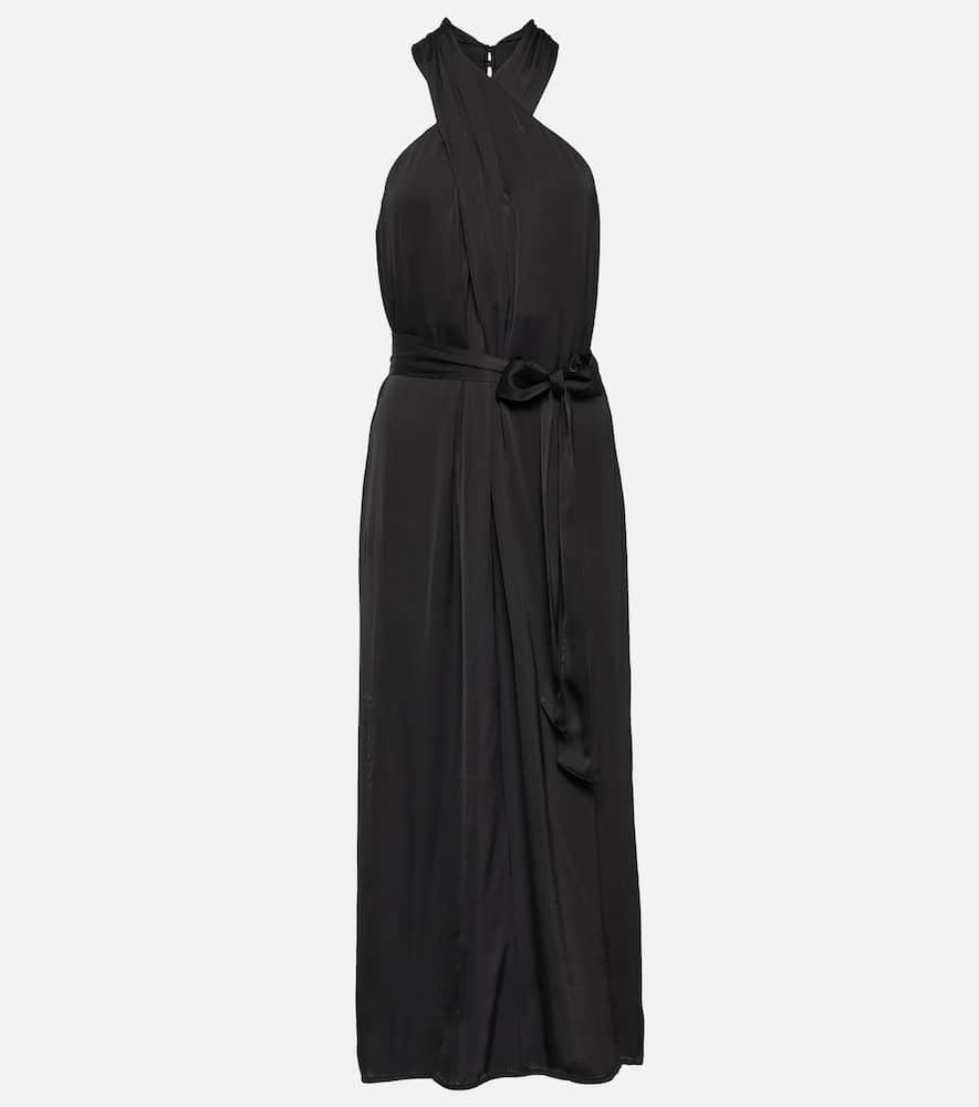 velvet stephanie halterneck midi dress