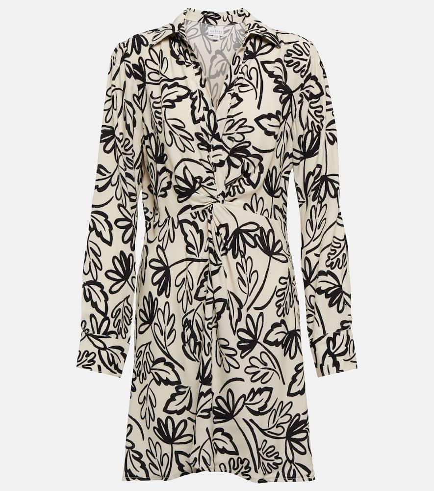velvet stephie printed crêpe minidress