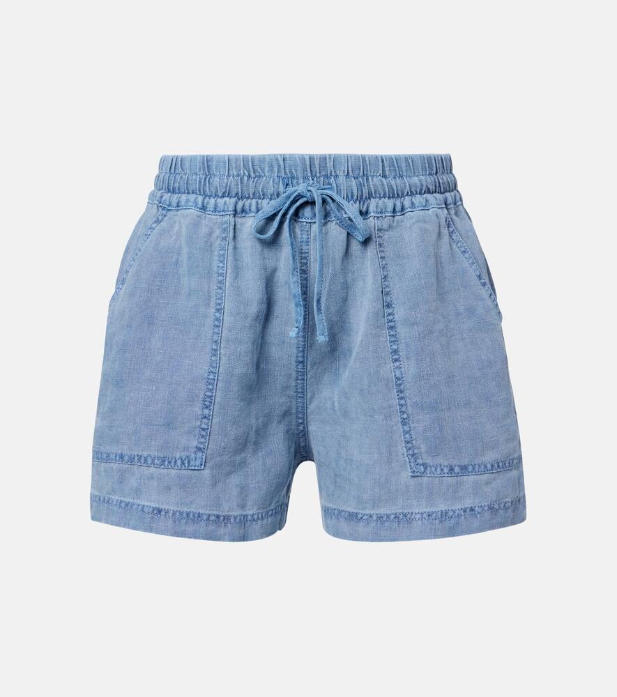 velvet sutton linen shorts