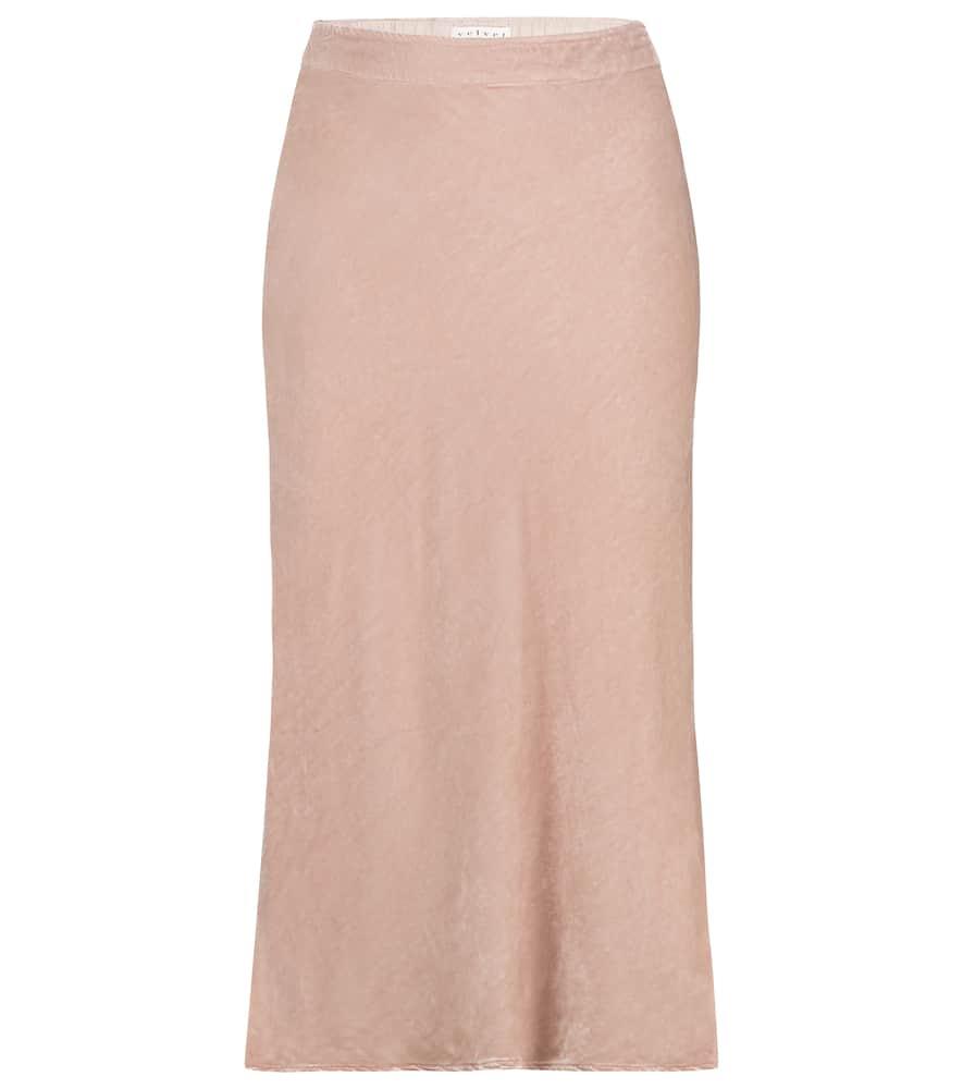 velvet taelyn velvet midi skirt