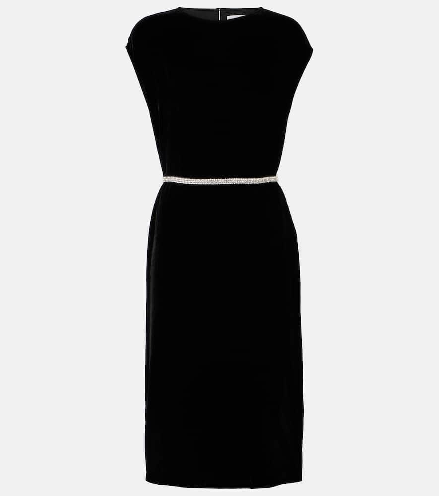 velvet velvet midi dress