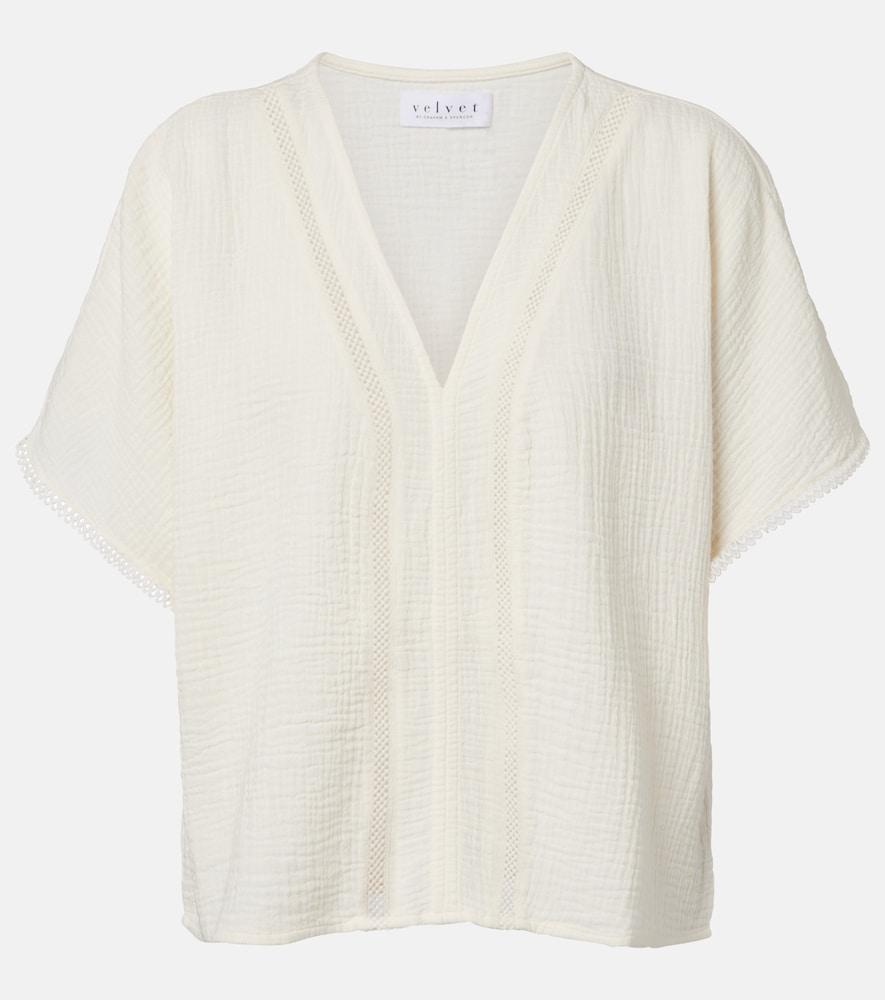 velvet verna cotton gauze top