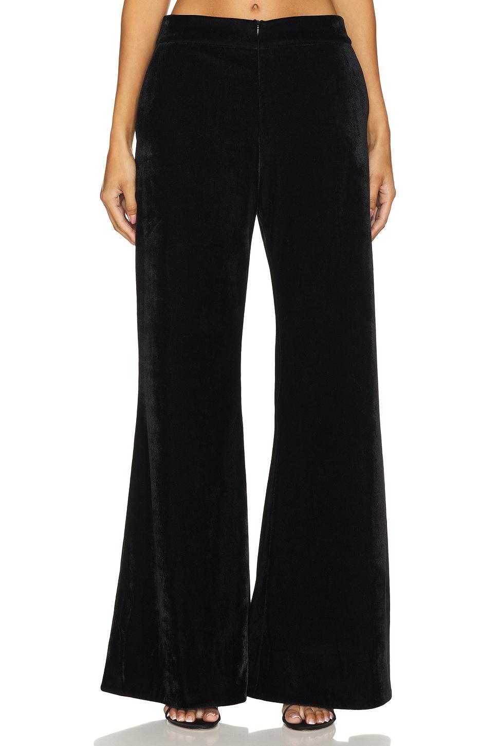 velvet wide leg pant