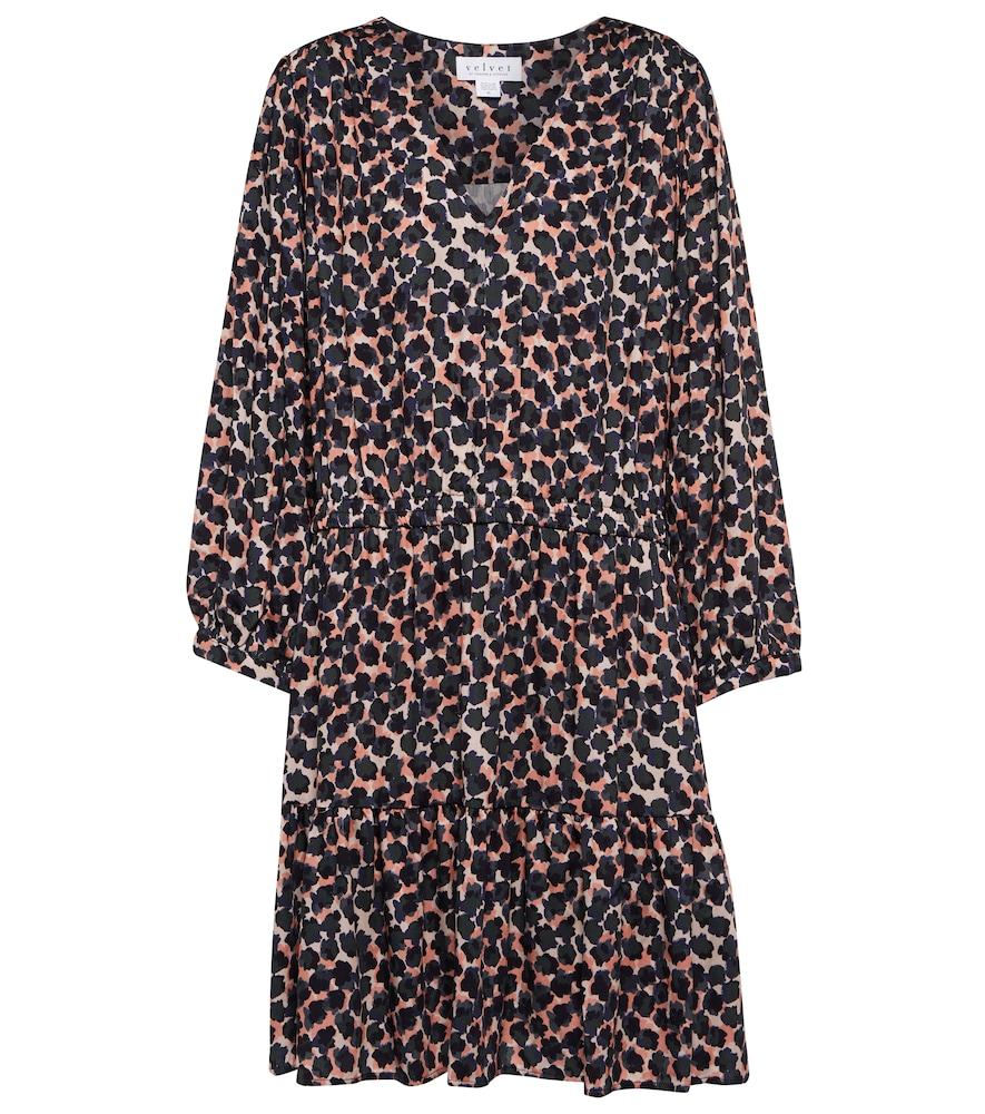 velvet yena printed minidress