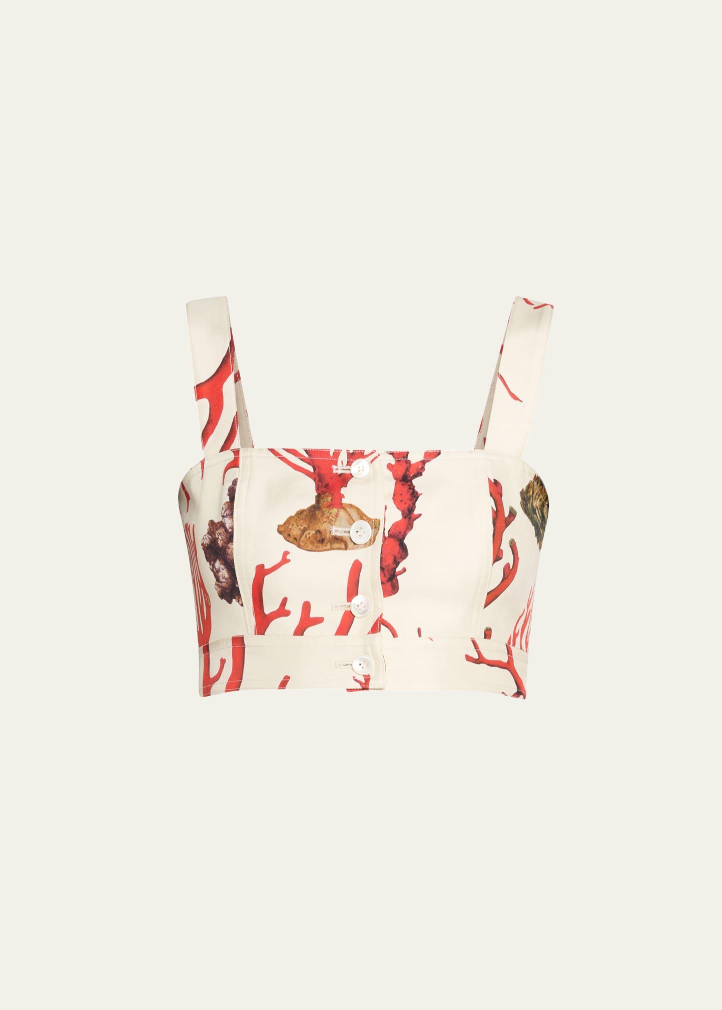 venetian coral saint tropez crop top