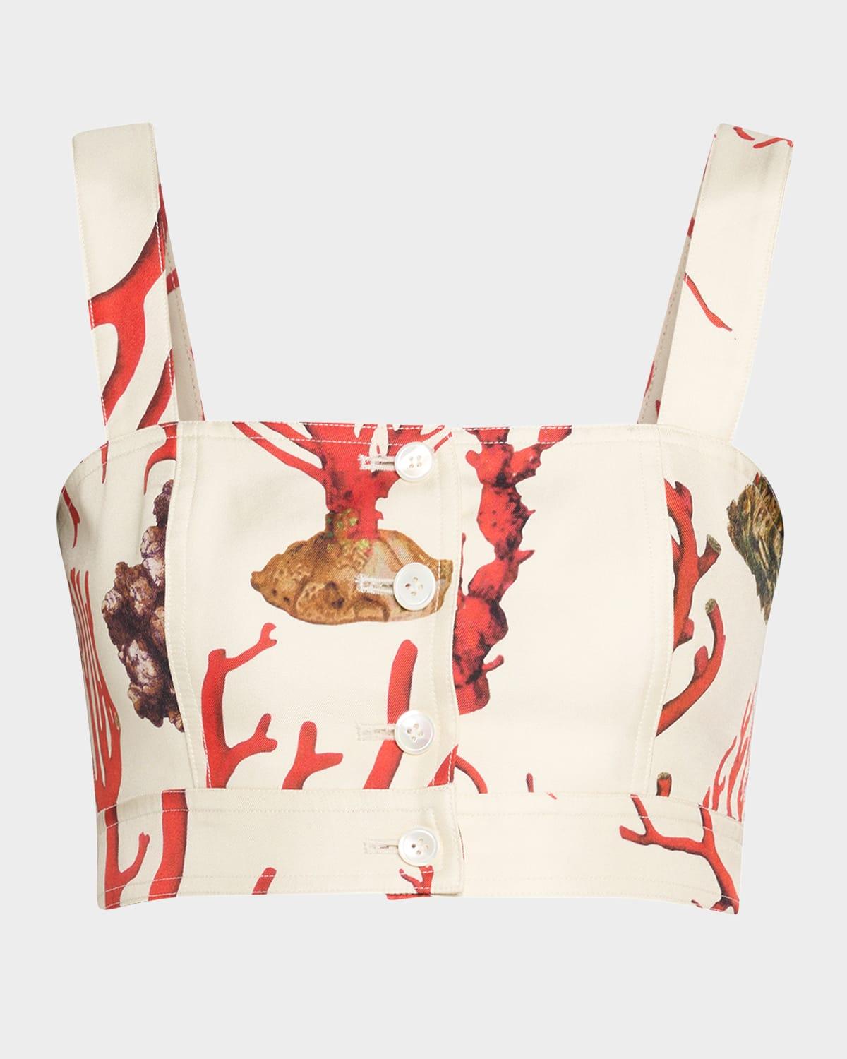 venetian coral saint tropez crop top