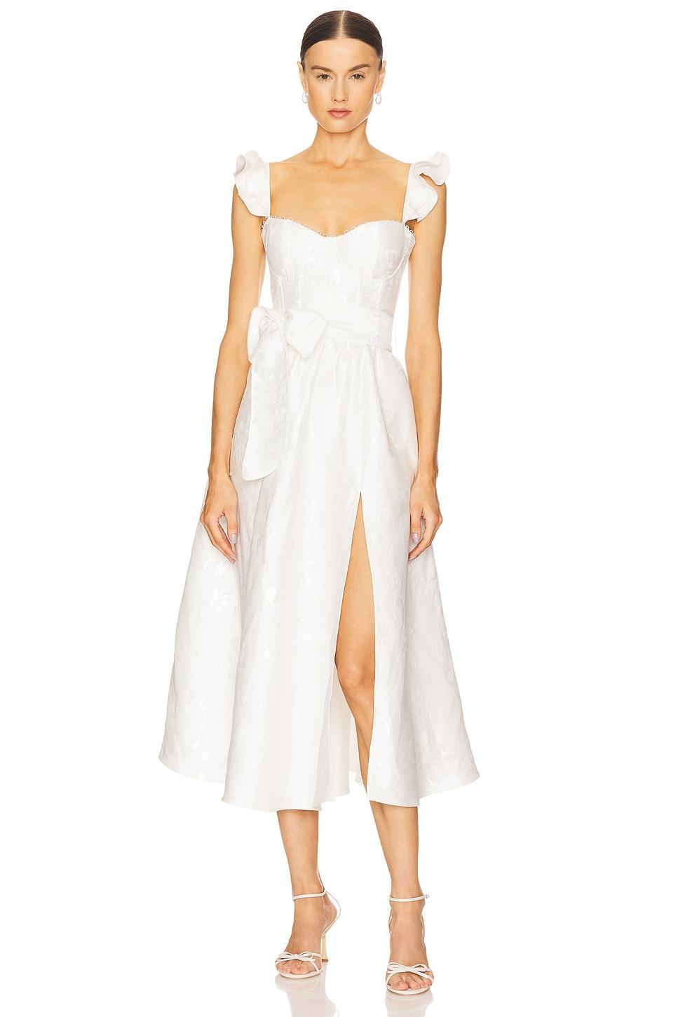 vera bustier midi dress