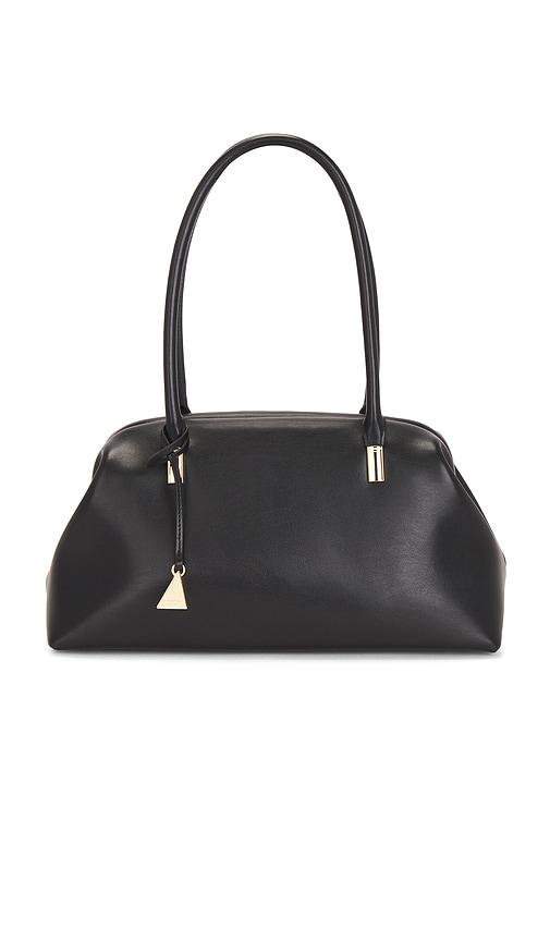 verafied medium black club bag in black.