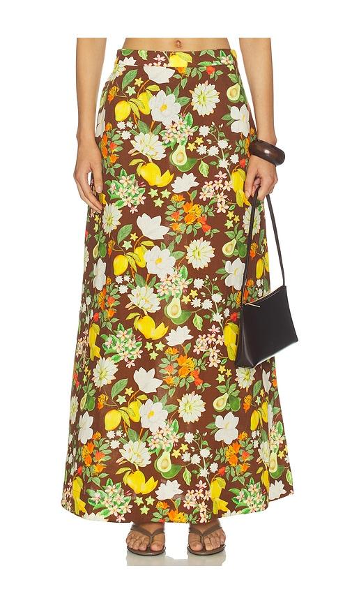verandah floral maxi skirt in multi.
