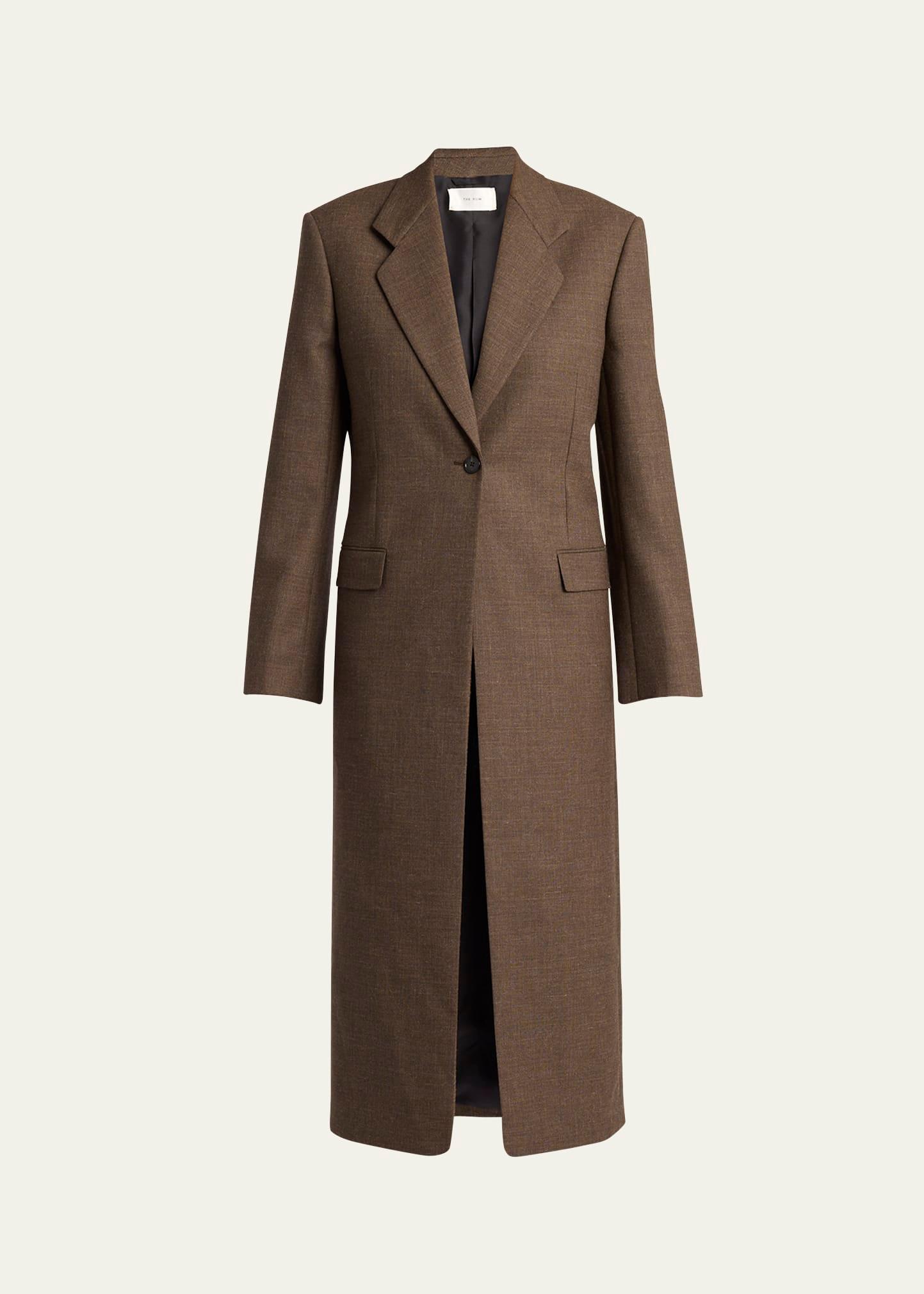 vermontine one-button wool coat