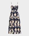verona floral sleeveless midi dress