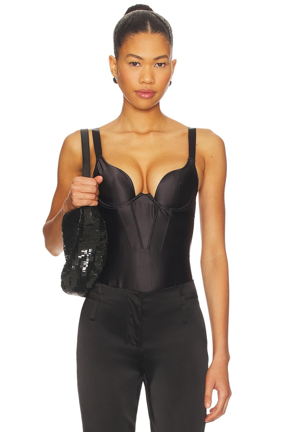 verona luxury satin wired push-up bodysuit