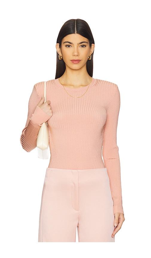 veronica beard acara pullover in pink.