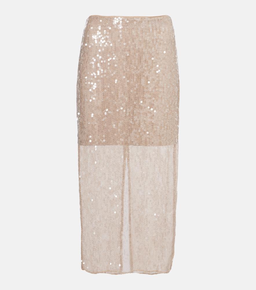 veronica beard allora sequined midi skirt