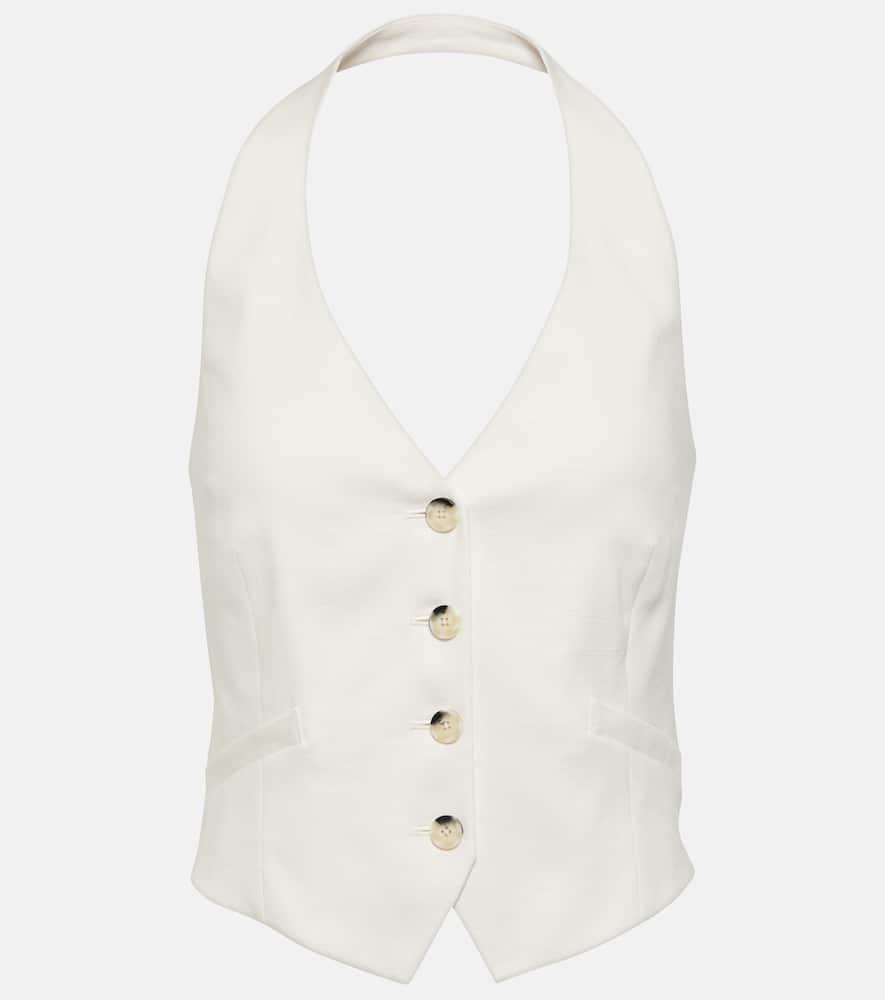 veronica beard arabella halterneck linen