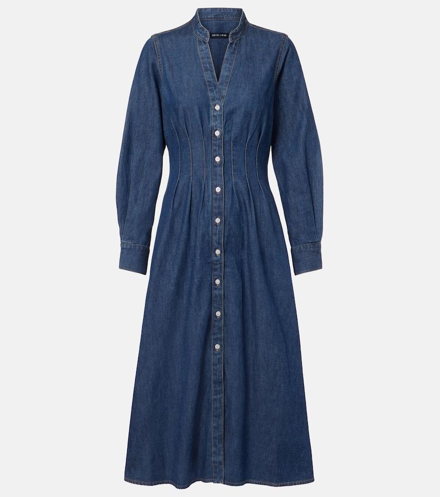 veronica beard arcadia denim shirt dress