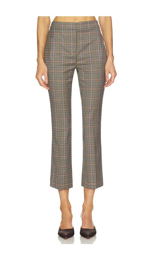 veronica beard arte pant in brown.