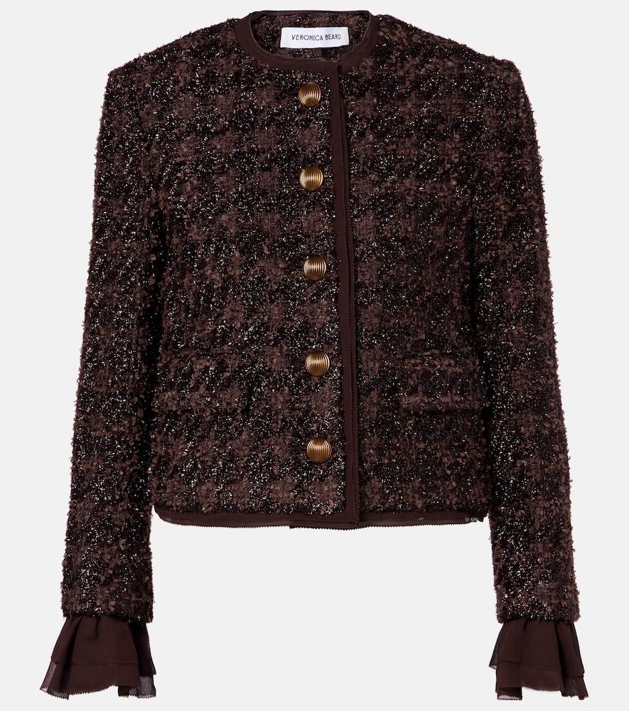 veronica beard audrina metallic tweed jacket