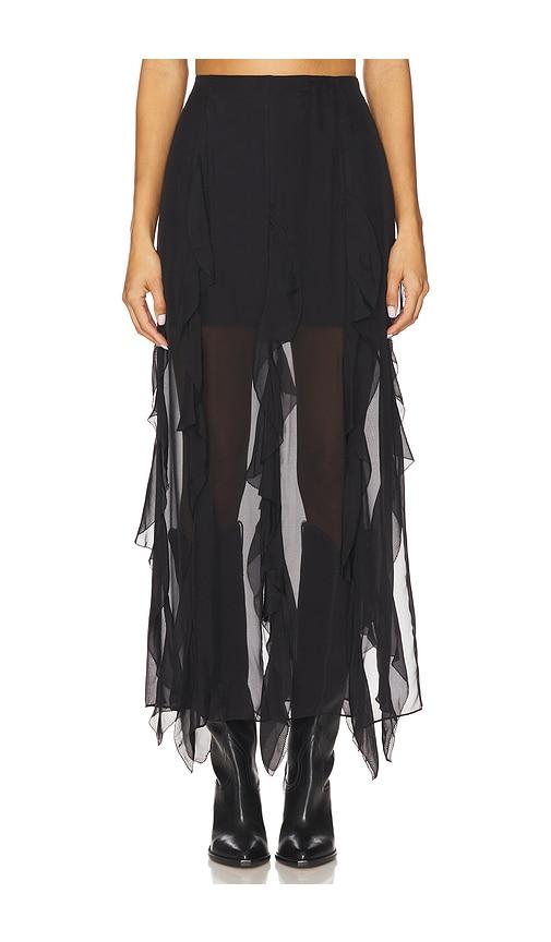 veronica beard ava skirt in black.