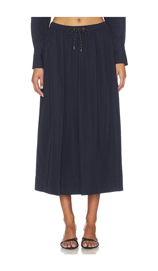 veronica beard bates skirt in navy.
