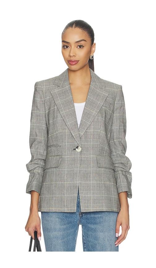 veronica beard battista dickey jacket in black,white.