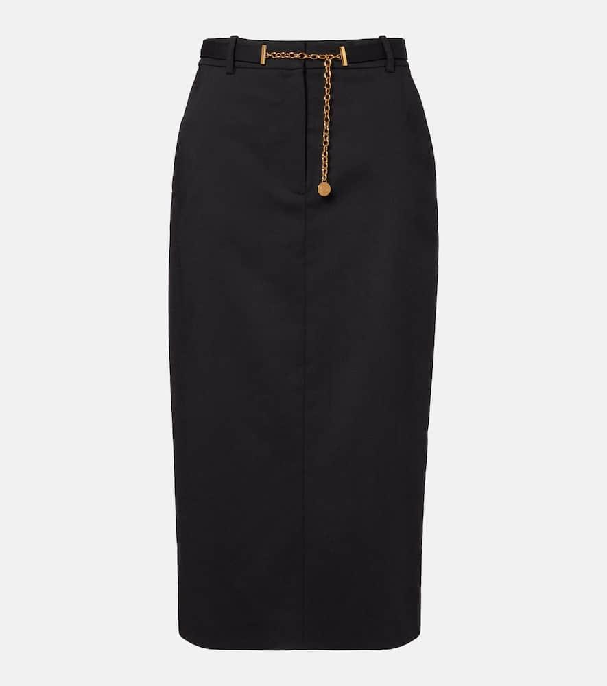 veronica beard belted wool pencil skirt