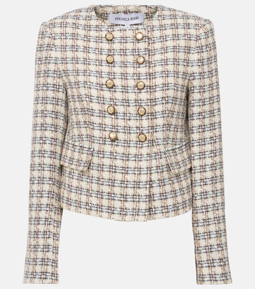 veronica beard bentley checked tweed jacket