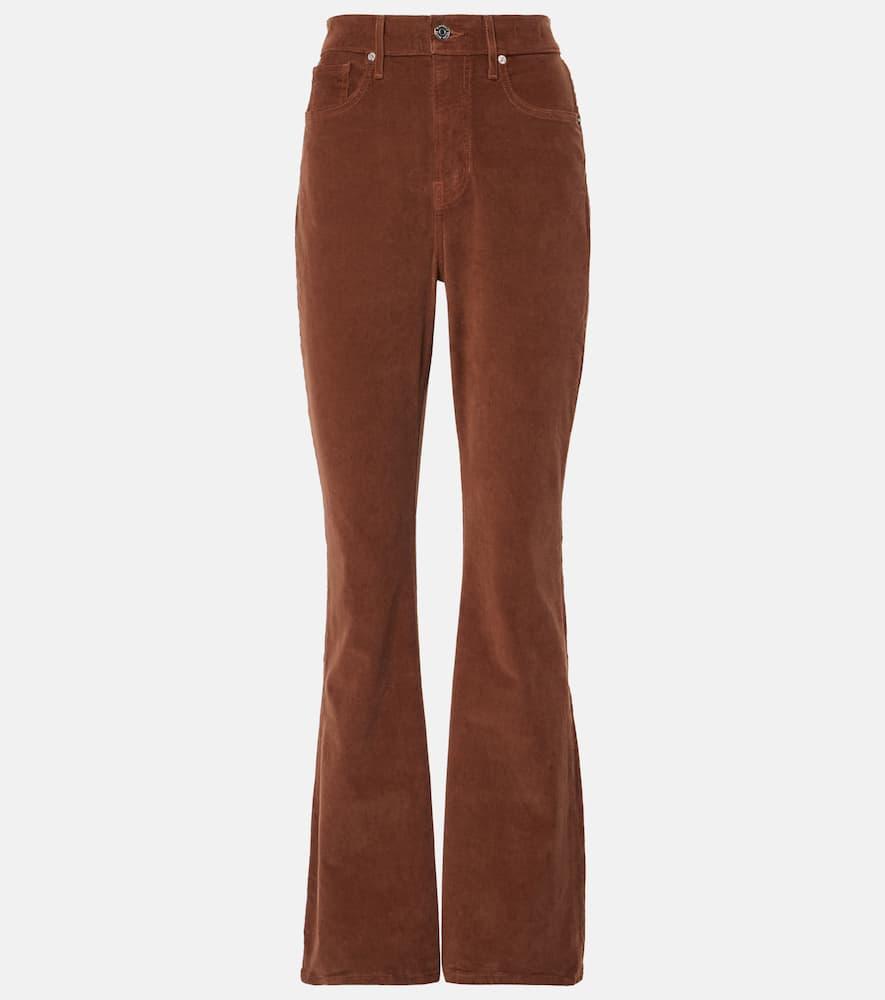 veronica beard cameron cotton corduroy flared pants