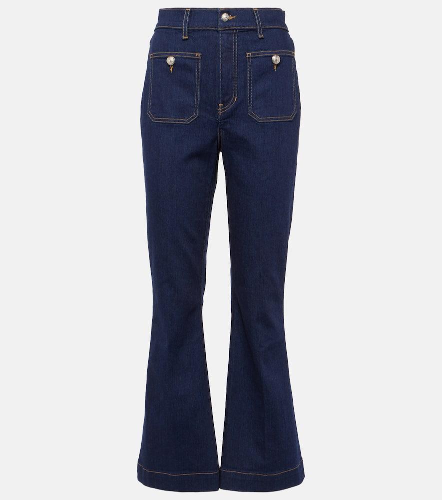veronica beard carson cropped flared jeans