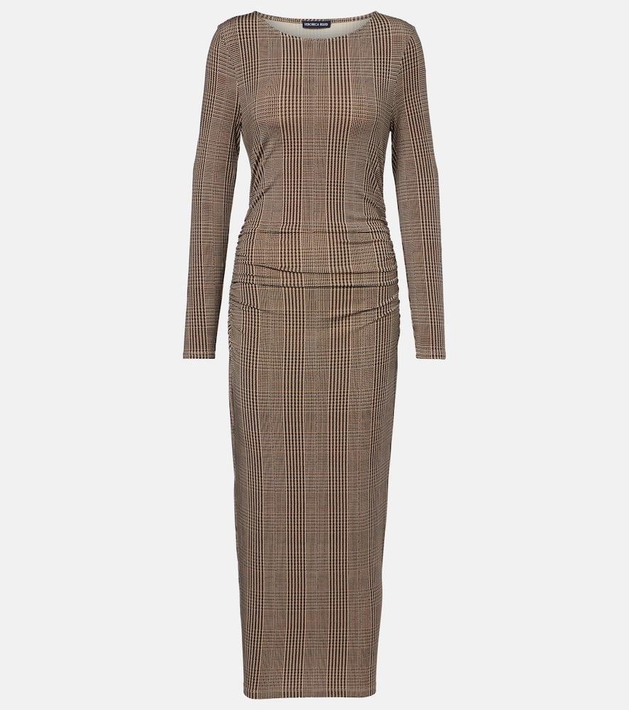 veronica beard charissa houndstooth jersey maxi dress