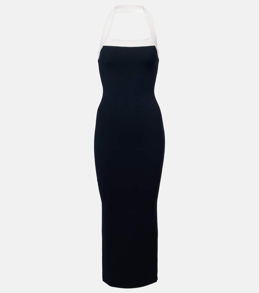 veronica beard christa halterneck midi dress