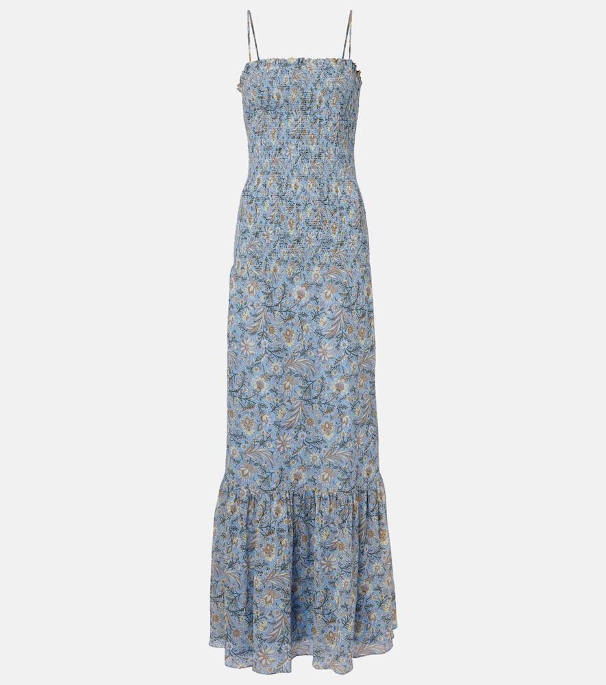 veronica beard clem floral cotton and silk maxi dress