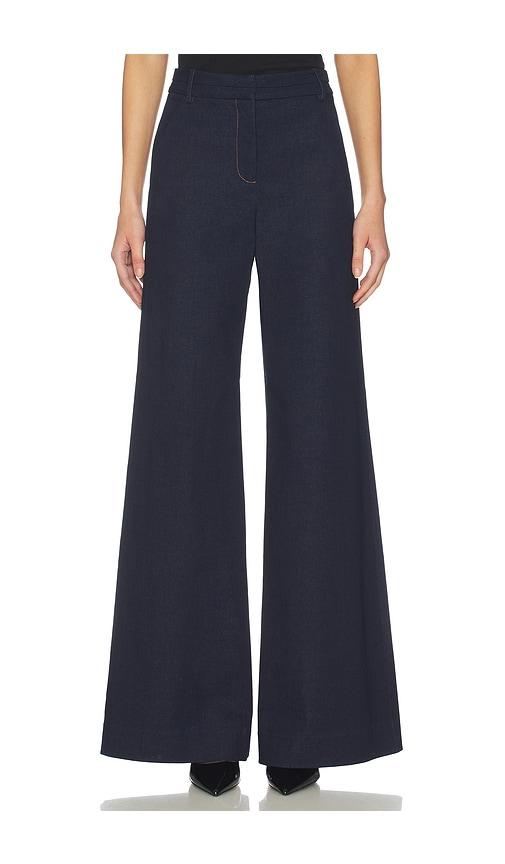 veronica beard crue pant in blue.
