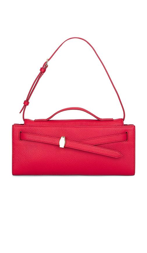 veronica beard dash clutch in red.