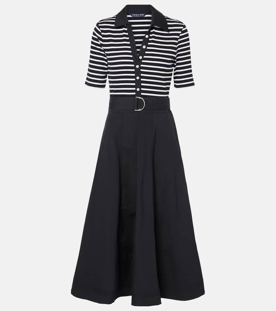 veronica beard delise striped cotton