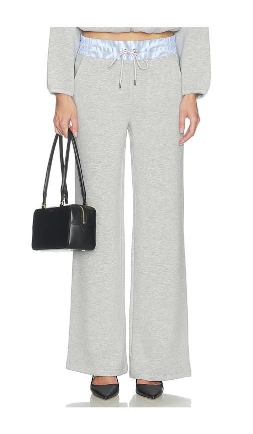 veronica beard ernie pant in light grey.