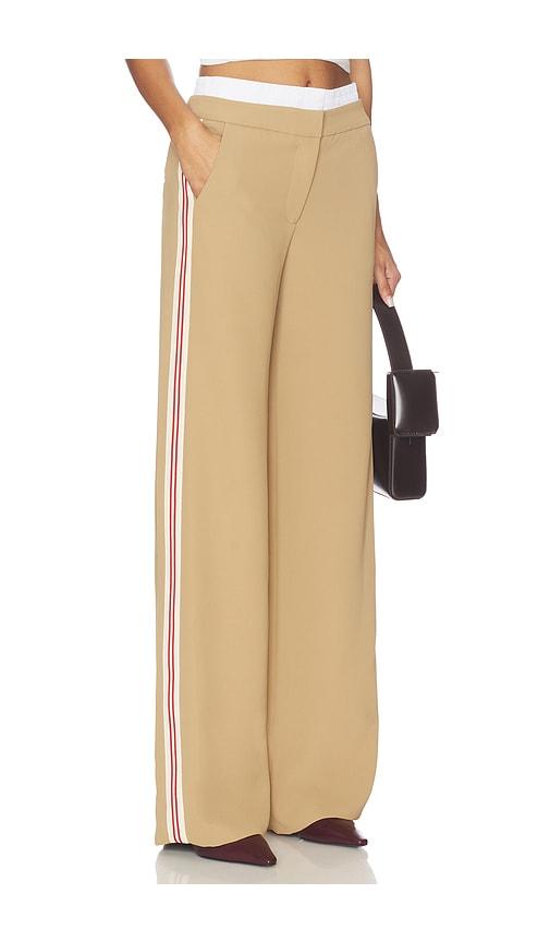 veronica beard eugene pant in tan.