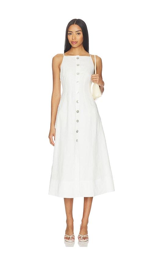 veronica beard georges dress in white.