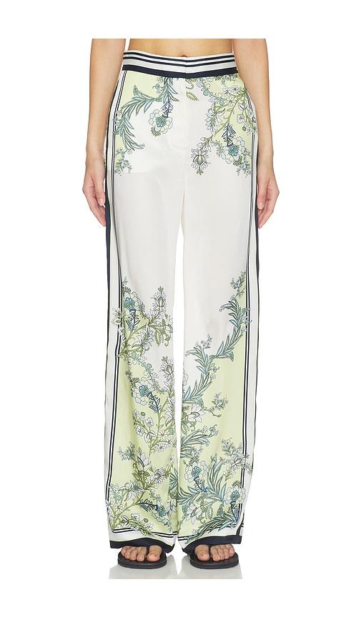 veronica beard grigore pant in ivory,mint.