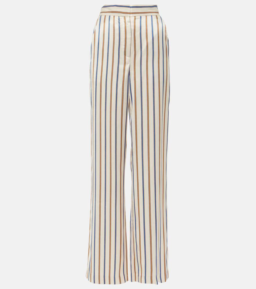 veronica beard grigore striped twill wide