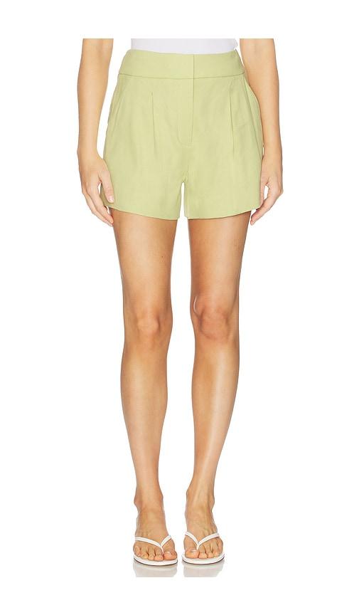 veronica beard haina short in green.