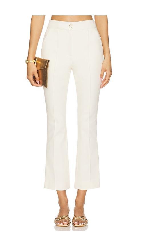 veronica beard kimra pant in cream.