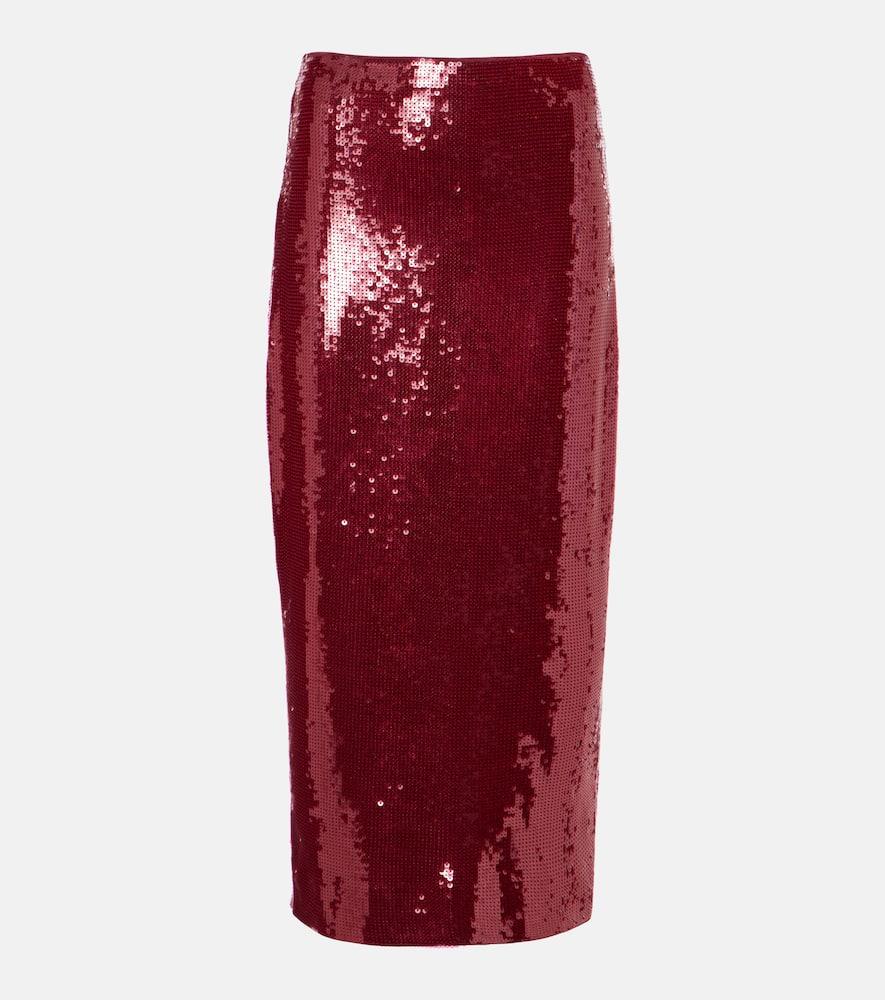 veronica beard koa sequined pencil skirt