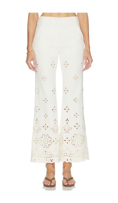 veronica beard komi pant in white.