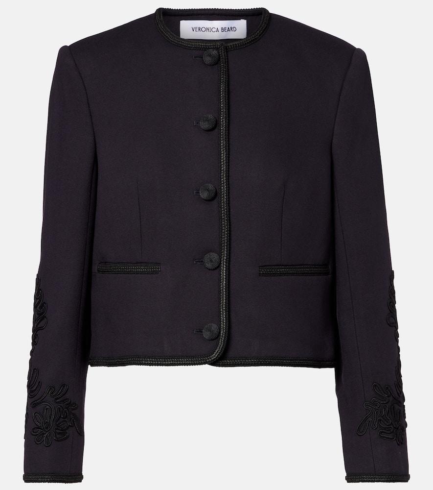 veronica beard latrell cropped embroidered jacket